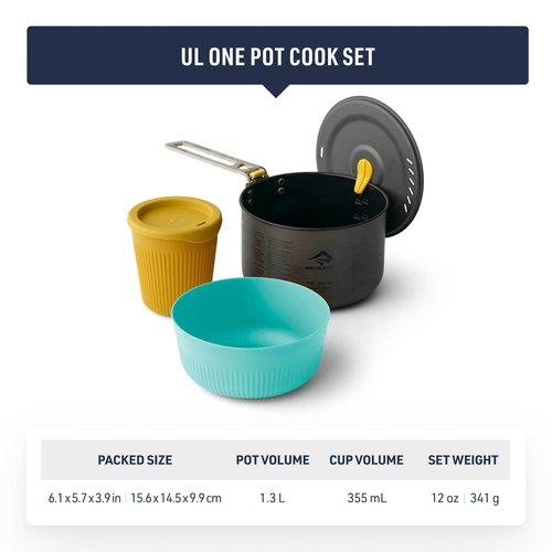 Sea to Summit Frontier Ultralight One Pot Cook Set, 1-Person (Pot, Bowl, Cup)
