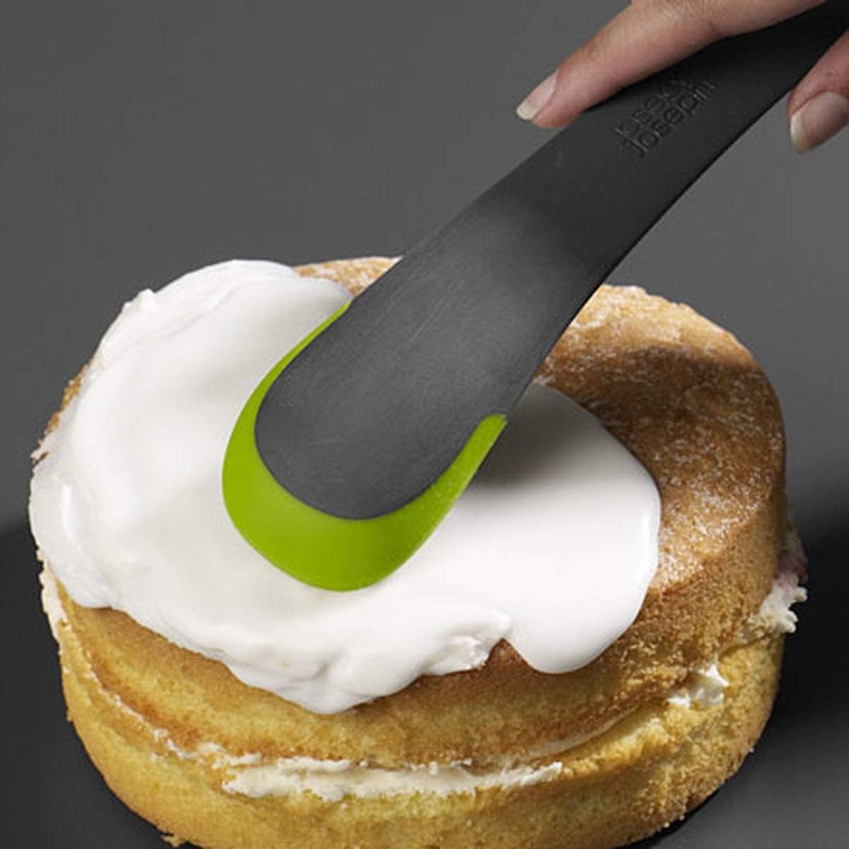 Joseph Joseph - Uni-tool 5-in-1 Silicone Kitchen Utensil, Slotted Spoon, Turner, Cutting Tool, Solid Spoon and Spatula in one- Grey