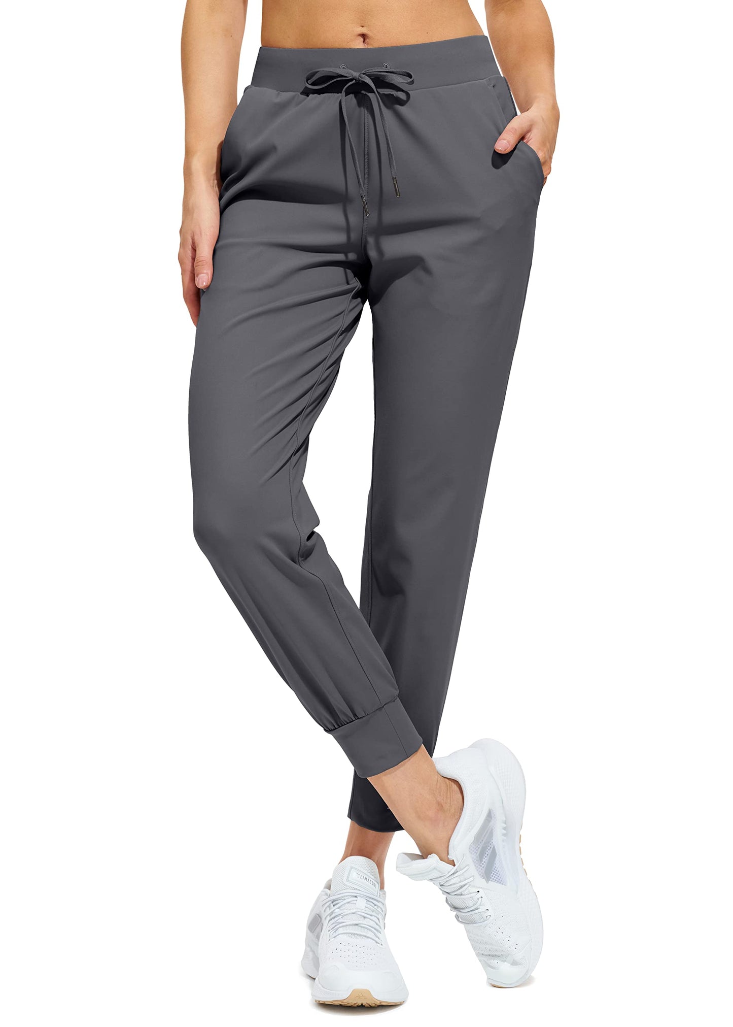 Libin Joggers for Women Petite/Regular/Tall Dance Sweatpants Athletic Workout Tapered Lounge Casual Teacher Pants for Running Yoga Cloths, Dark Grey XL