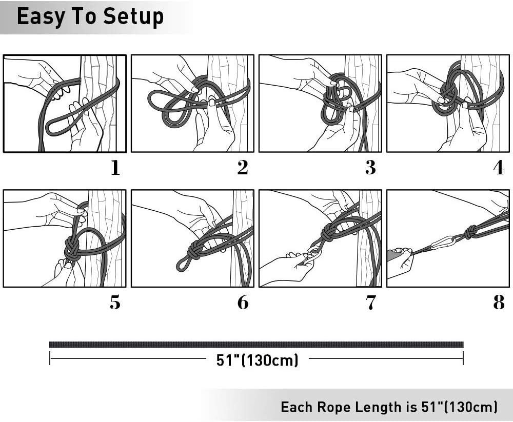 Forbidden Road Camping Hammock 400lbs Capacity Portable Hammock for Outside, Backyard, Travel, Backpacking, Beach