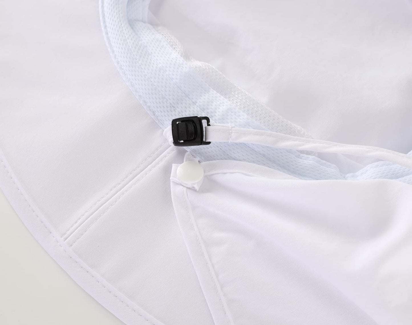 Home Prefer Outdoor Mens UPF50+ Sun Hat Wide Brim Fishing Hat with Neck Flap (White)