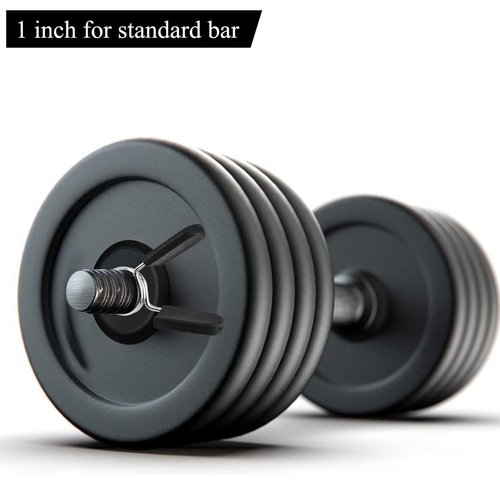 EastyGold Barbell Clamps Dumbbell Spring Clip Circlip Collars 1 Inch Weight Bars Clips Fitness Weightlifting Lock Buckle for Standard Bar 25mm 2 Pack