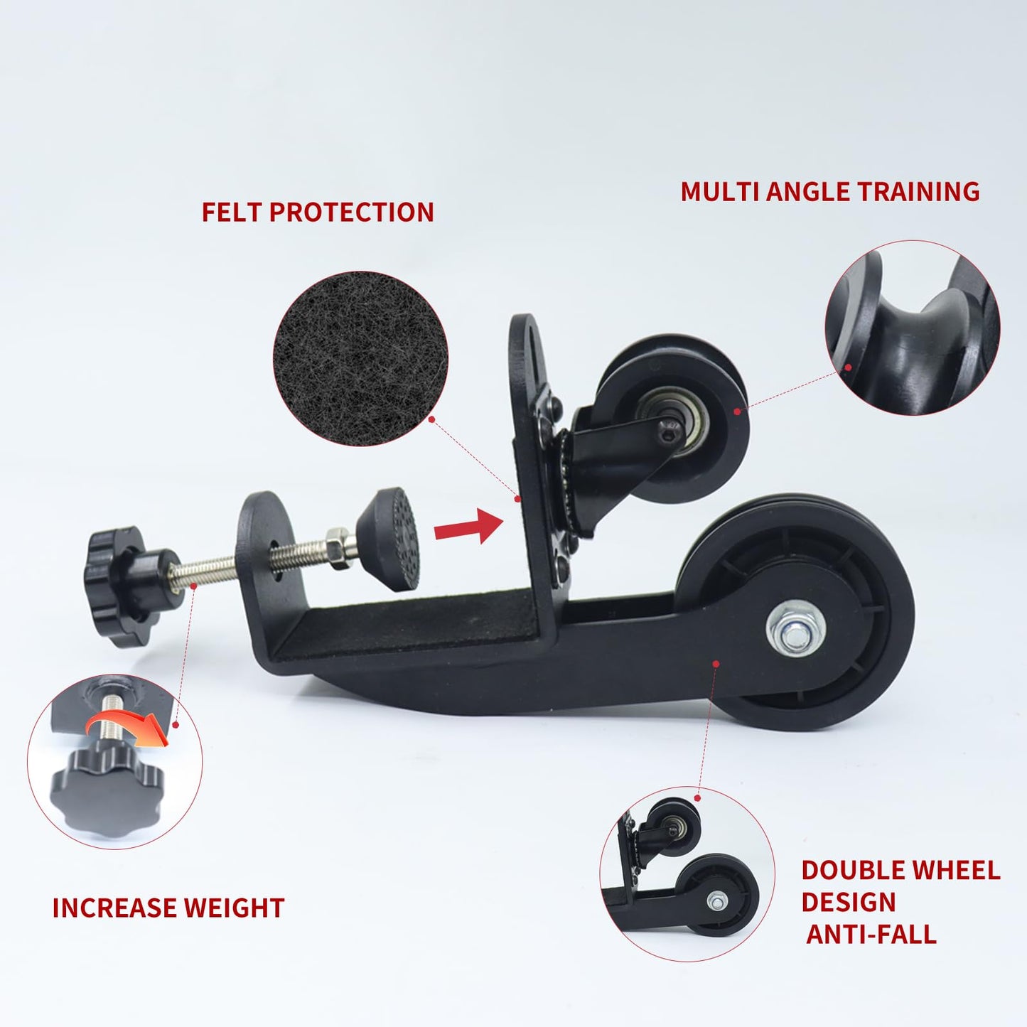 Arm Wrestling Training Pulley System Professional, Forearm Workout Table Equipment, Wrist Exerciser Cable Machine with Rope