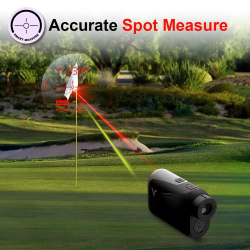Voice Caddie L6 Golf Laser Rangefinder with Slope On/Off Measurement | 0.1 Seconds Spot Meaure | Flag Pole Locking Vibration Function | Continuous Scan Mode | 6X Magnification | 1,000 Yards