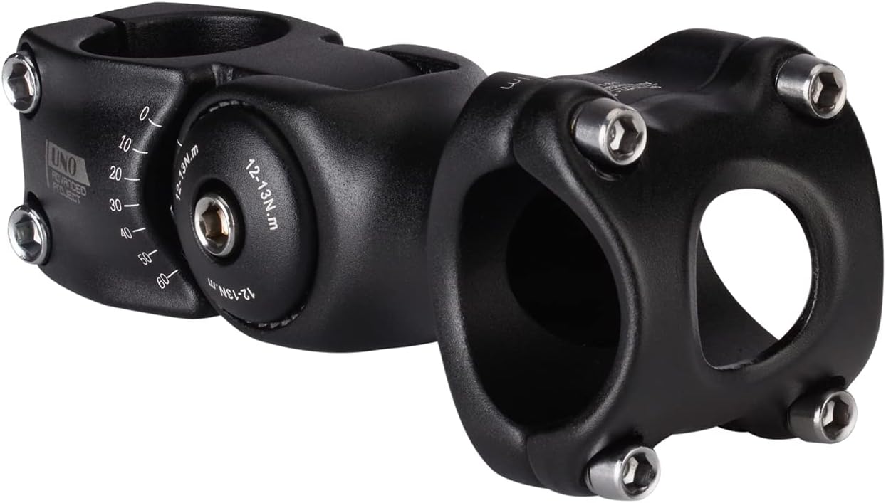 FOMTOR 31.8mm 25.4mm Adjustable Stem 90mm 110mm 0~60 Degree UNO MTB Adjustable Handlebar Stem for Most Mountain Bike Road Bike MTB