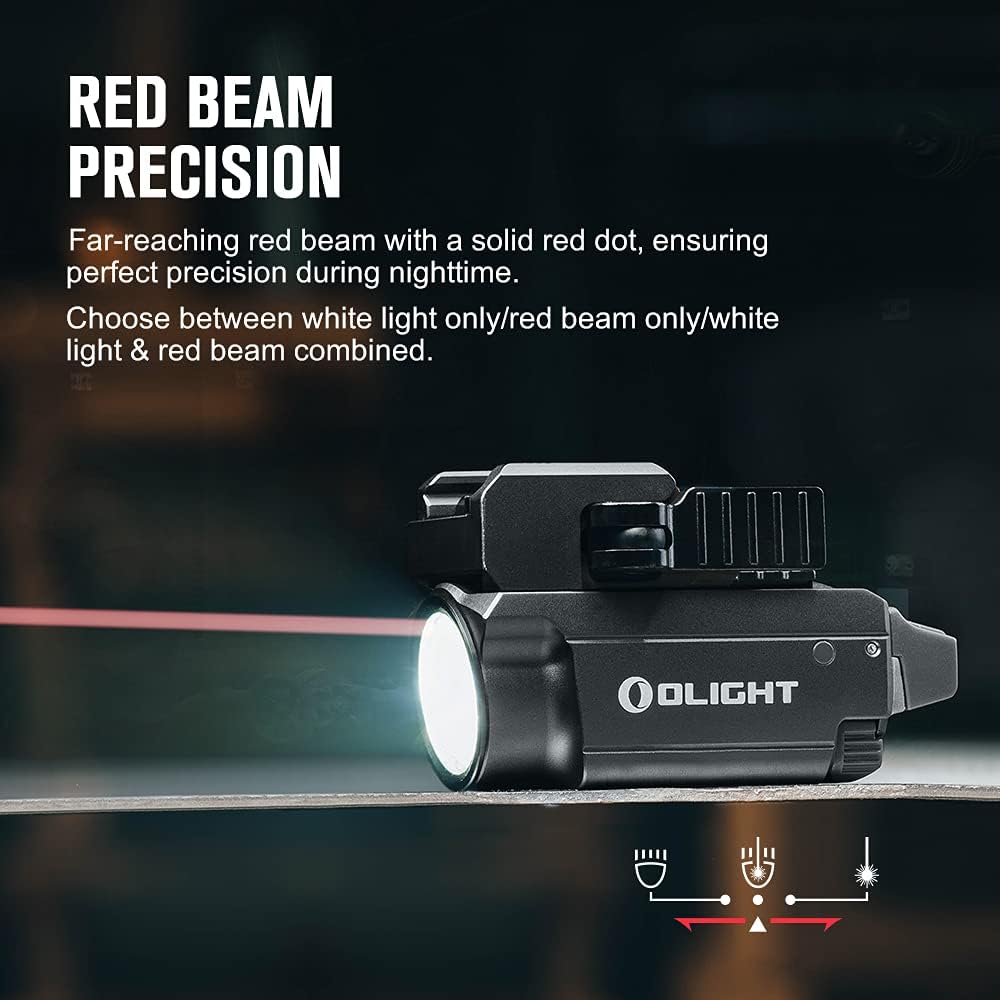 OLIGHT PL-Mini 2 Valkyrie 600 Lumens Magnetic USB Rechargeable Compact Hunting Gear with Adjustable Rail, High Performance CW LED Flashlight with Built-in Battery