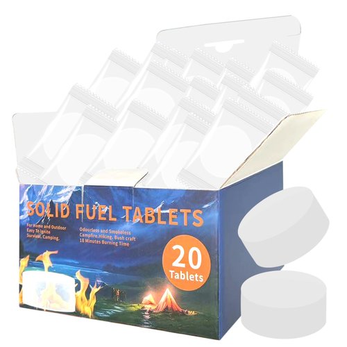 LANXUANR Solid Fuel Tablets Fire Starter for Fireplace, for Indoor and Outdoor use, for Campfires, BBQ, Fire Starters for Grill and Wood Stove - Firelighters