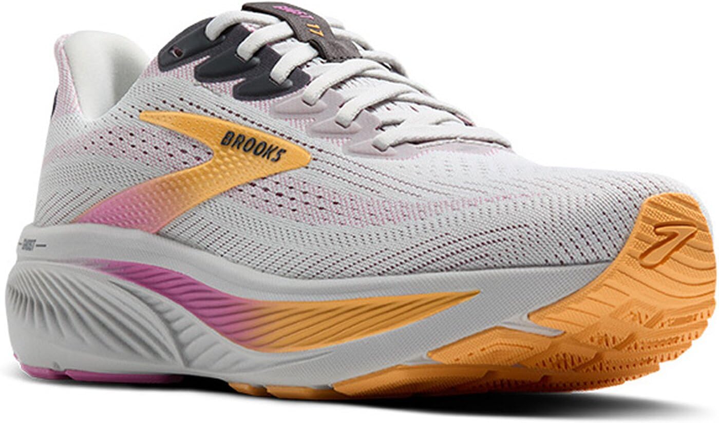 Brooks Women’s Ghost 17 Neutral Running Shoe - Oyster/Apricot/Pink - 9.5 Wide