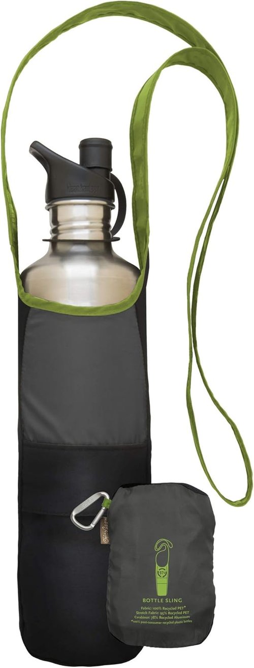 ChicoBag rePETe Water Bottle Sling | Recycled Water Bottle Carrier with Strap | Eco Friendly | Limestone