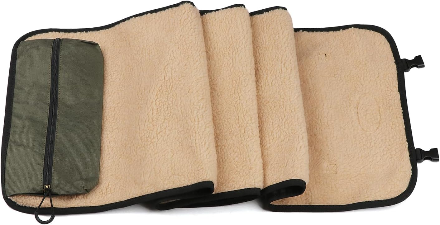 TOURBON Shooting Hunting Roll-up Gun Cleaning Mat Pad with Tool Storage Pocket