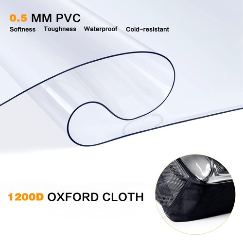 PAMANO Clear Backpack, Heavy Duty Transparent Backpack with Reinforced Bottom See Through for College, Travel, Workplace Security, Black