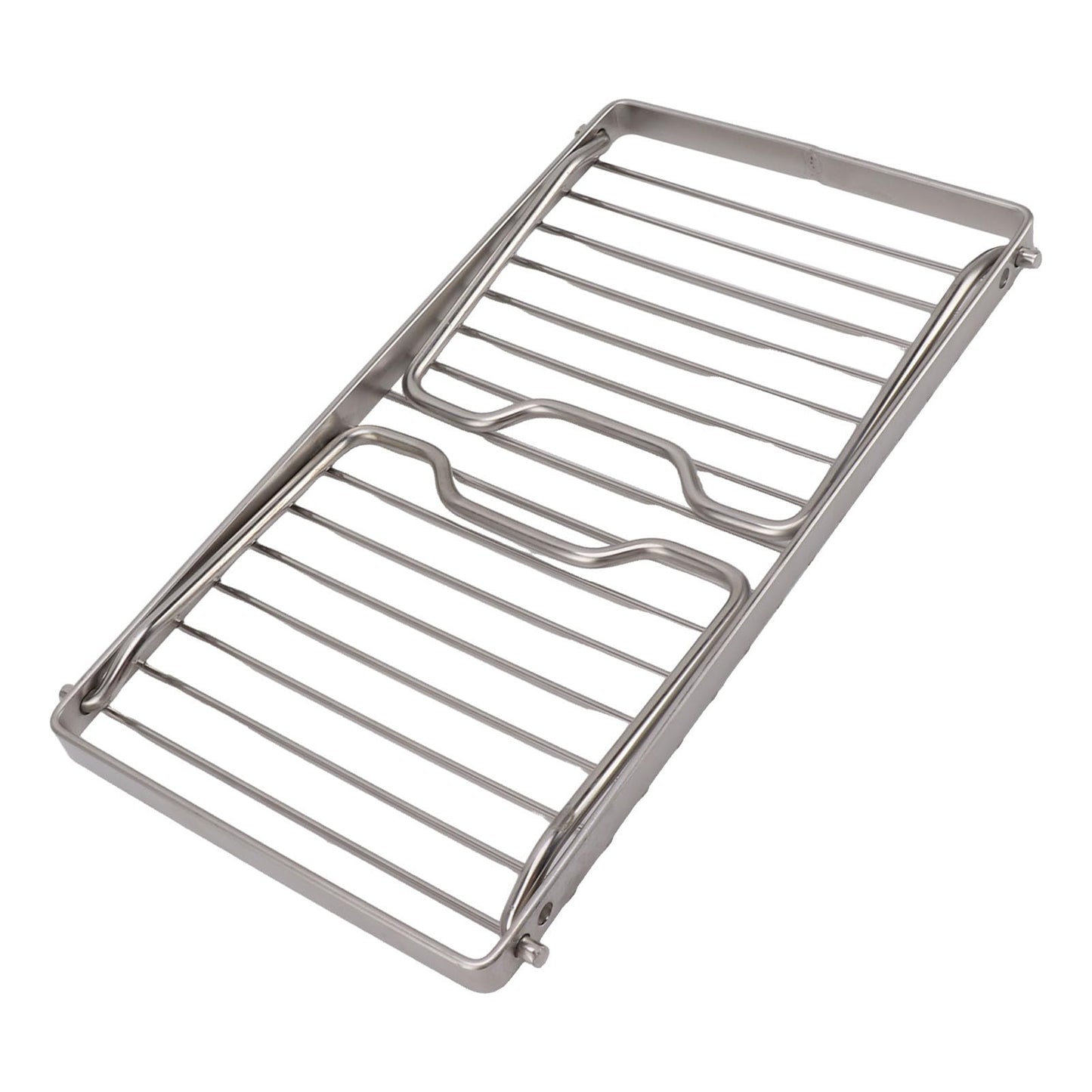 Folding Campfire Grill, Stainless Steel Camping Grill Grate with Foldable Legs, Adjustable Height Thicker Camp Fire Cooking Racks for Outdoor Camping Cooking
