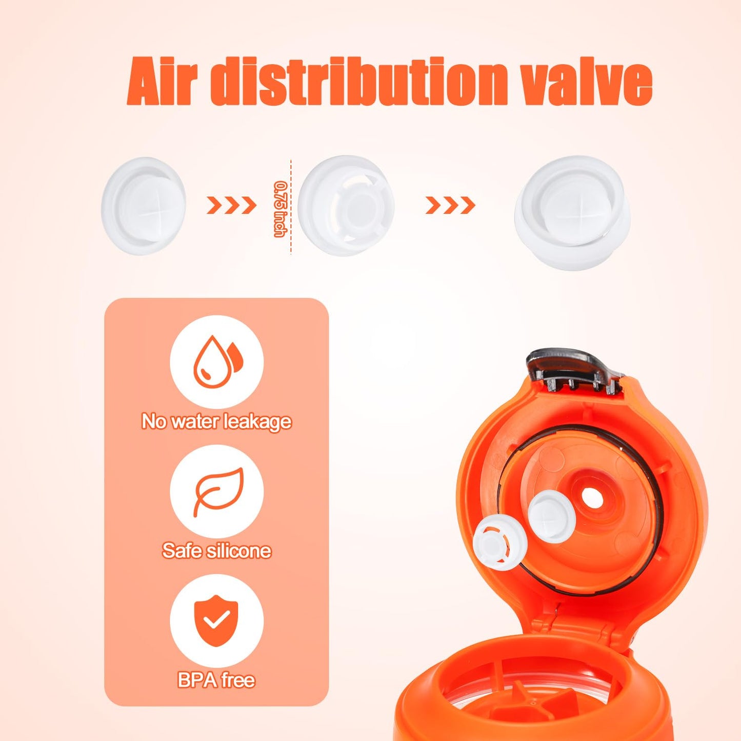 10pcs Replacement Valves Compatible with Gatorade Water Bottle, BPA Free Silicone Dispensing Valve Bottle Lid Replacement Accessories for Gatorade 32oz Squeeze Bottle & 30oz Gx Water Bottle