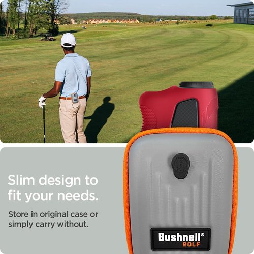 Spigen Golf Silicone Fit Rangefinder Case Designed for Bushnell Rangefinder Tour V6 Shift Protective Cover Carrying Case Golf Rangefinder Accessories Compatible with AirTag - Red