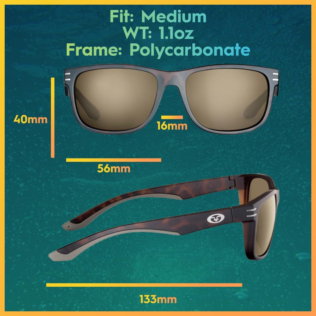Flying Fisherman Double Header Polarized Sunglasses with AcuTint UV Blocker for Fishing and Outdoor Sports