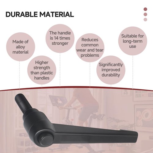 Suitable for Peloton Seat and Handlebar Height Adjustment Handle Replacement – Alloy L Handle for Vertical Post, Compatible Exercise Bike Parts and Tools for Seat/Handlebar Up and Down Adjustment