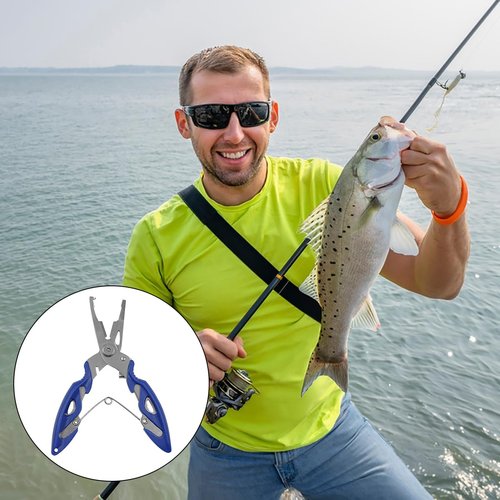 lyfLux 400 PCS High Strength Heavy Stainless Steel 30lb to 95lb Split Ring Lure Connector and 2 PCS Fishing Pliers, Heavy Duty Bait Rings, Tackle Connectors