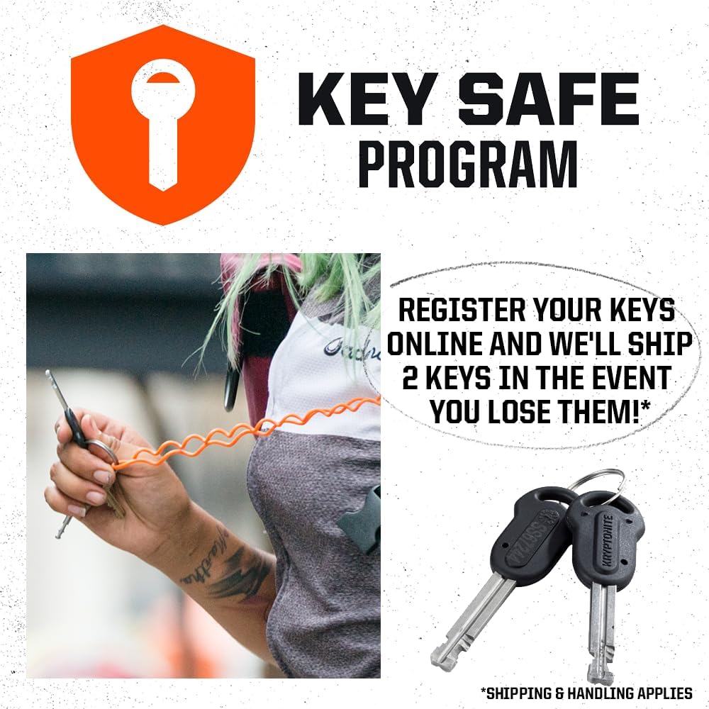 Kryptonite Keeper 712 Bike Chain Lock, 4 Feet Long Heavy Duty Anti-Theft Bicycle Chain Lock with Keys for Bike, Motorcycle, Scooter, Bicycle, Door, Gate, Fence,Black