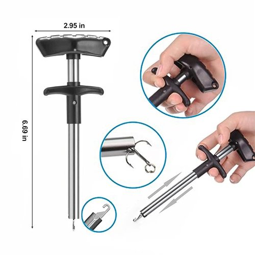 Pezlun Upgraded Multi-Functional Fishing Pliers Fish Beak Clip Separation Ring Flying Fishing Tool Set Ice Fishing Fishing Equipment Men's Fishing Gift (Fishing Tools-A)