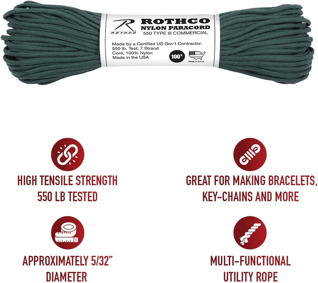 Rothco 193 Cord 550LB Nylon 100 FT/Coyote Brown