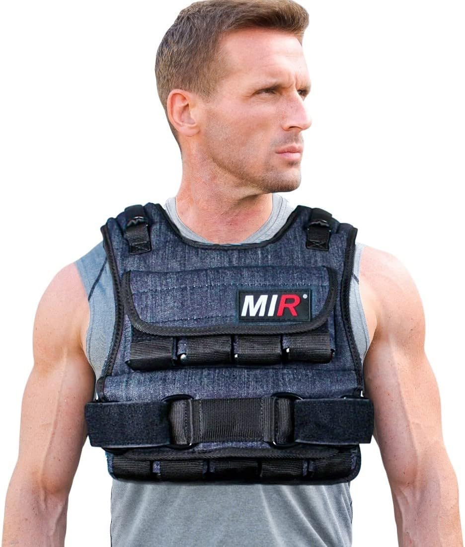 miR Air Flow Weighted Vest 20-60lbs | Zipper Option, Machine Washable, Unisex Workout Gear