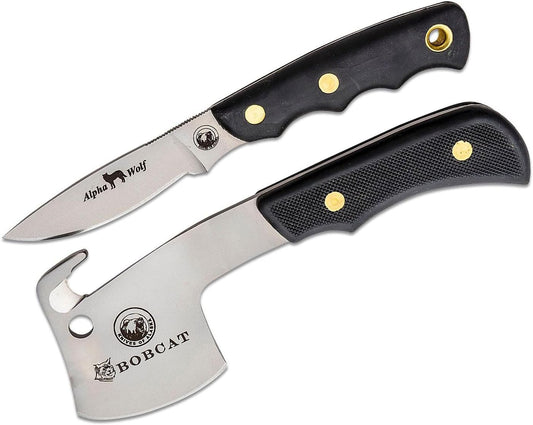 Knives Of Alaska Bobcat Mini Hatchet/Fixed Blade Knife Combo D2 Tool Steel