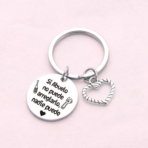 ZQEOU Abuelo Gifts Fathers Day Jewelry Grandpa Gifts Grandpa Birthday Keychain Grandfather Gift Grandad Grandaddy Gift Grandfather Appreciation Jewelry