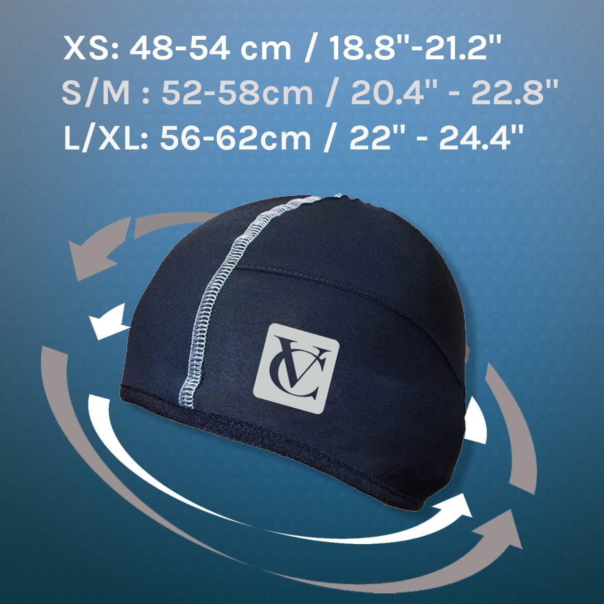 Windproof Fleece Lined Skull Cap Beanie for Cycling & Running - VeloChampion Thermo-Tech