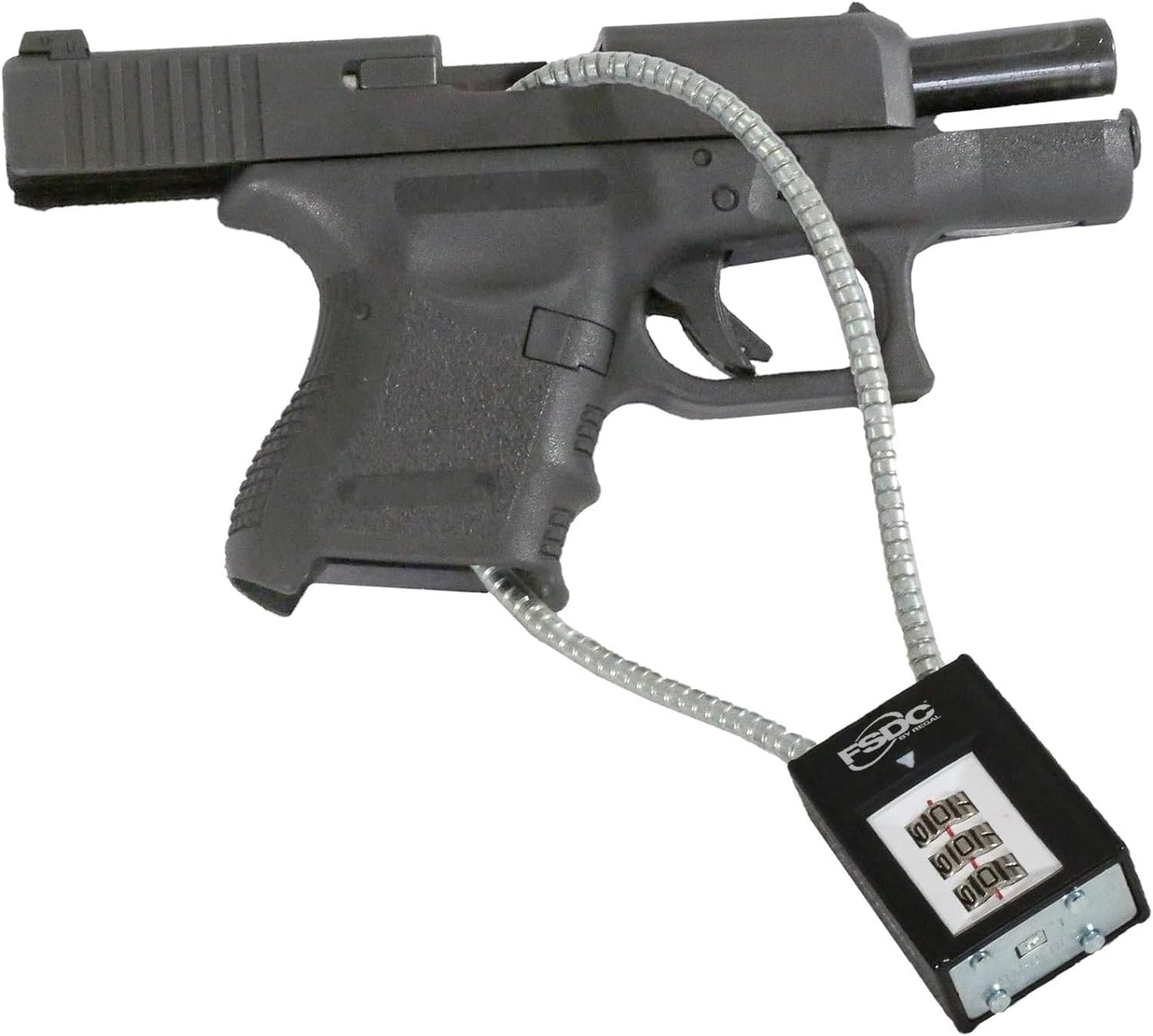 (Firearm Safety Devices), FSDC-CL1725RCB 14" Combination Cable Gun Lock - California Department of Justice-Approved Lock - Scratch-Resistant Paint Finish