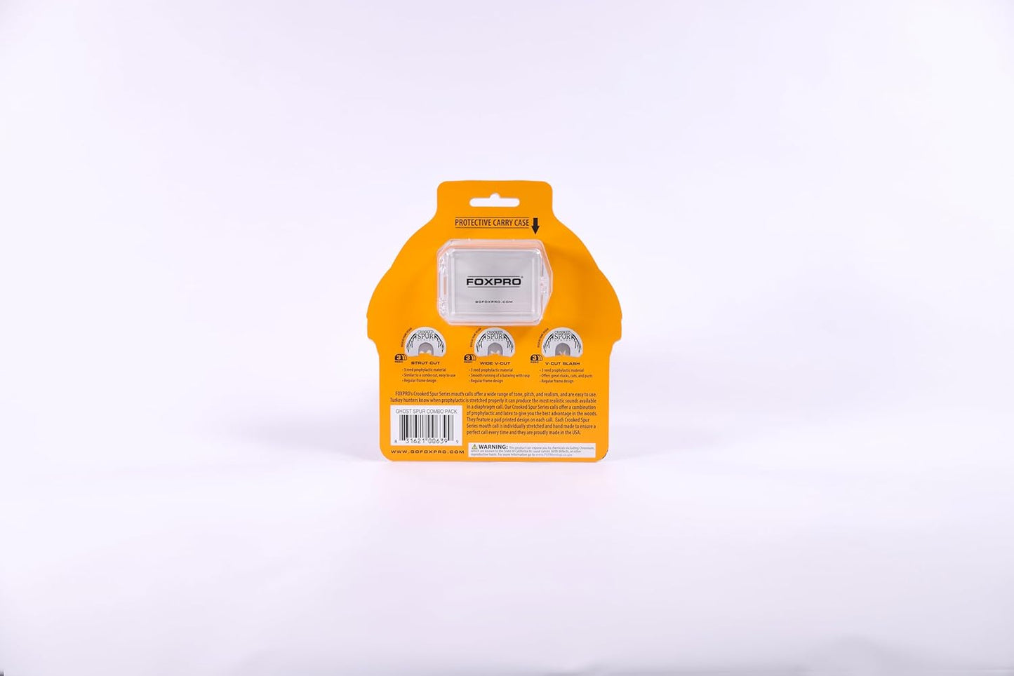 FOXPRO Ghost Spur Turkey Call Combo Pack White Includes 3 Diaphragm Mouth Calls