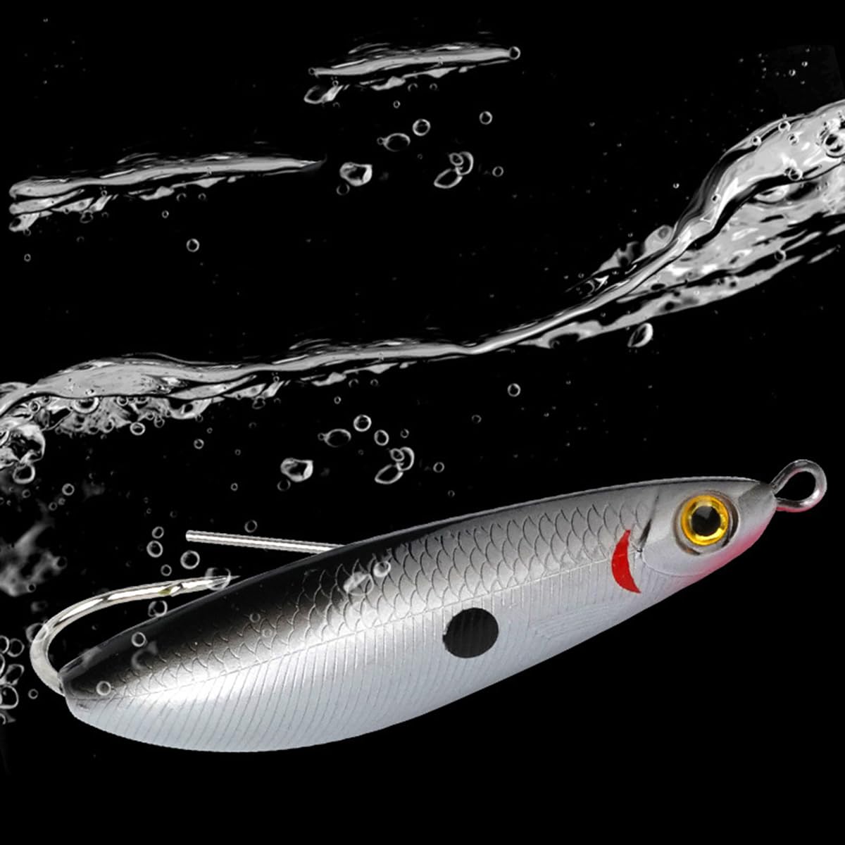 AMHDV Weedless Minnow Hard Lures Topwater Fishing Bait for Freshwater Saltwater (Pack of 5) (8g/0.28oz)