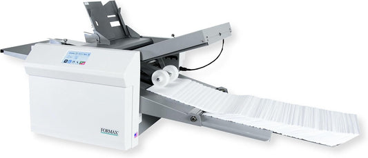 Formax FD 38Xi Fully-Automatic Touchscreen Document Folder, Up to 17000 Sheets/h, Pre-Programmed for C,V,Z, Gate, Fold Out and Double Parallel, Up to 500 Sheets 20# Hopper Capacity