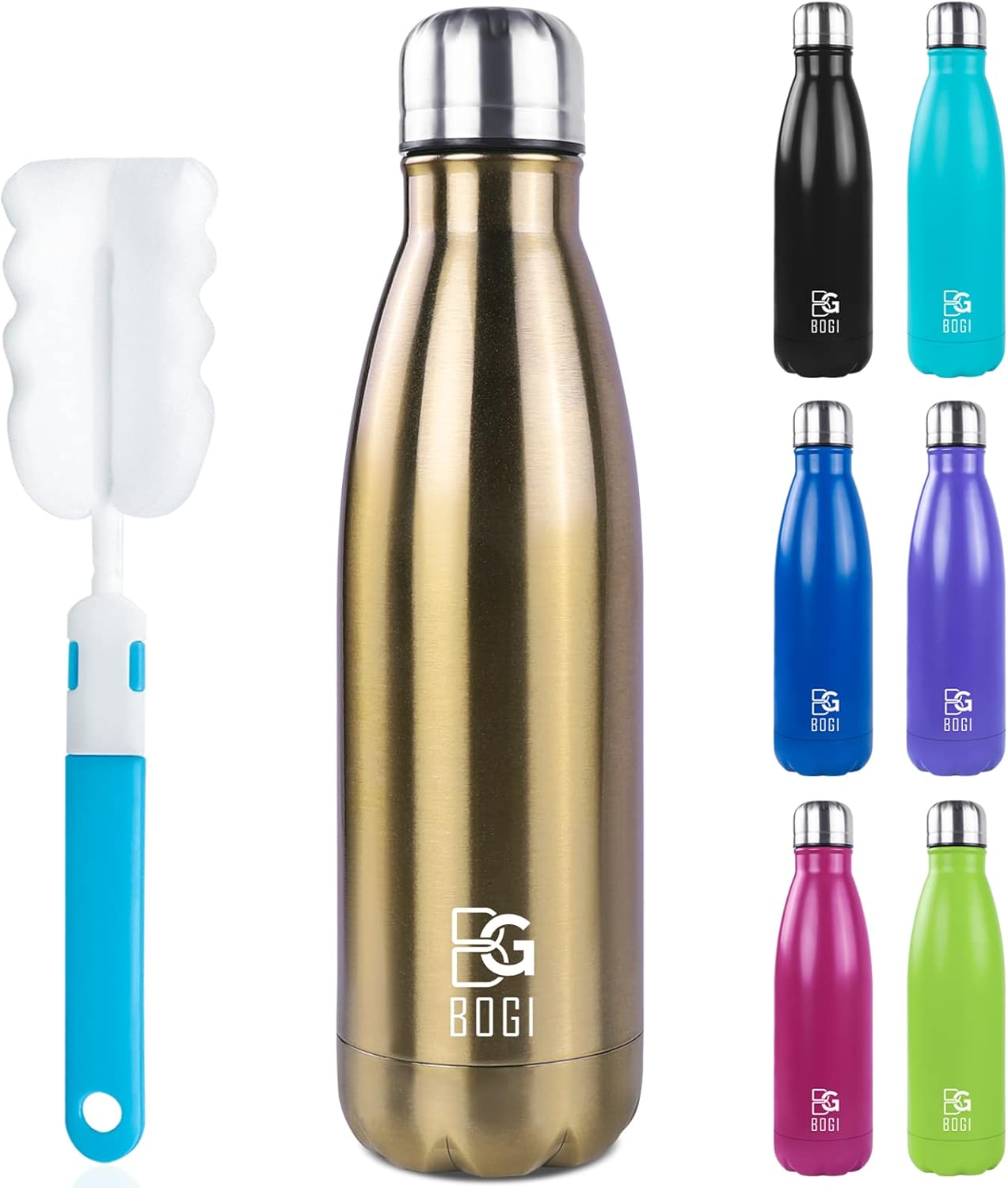 17oz Insulated Stainless Steel Water Bottle | Leak-Proof | Hot Pink for Outdoor Sports