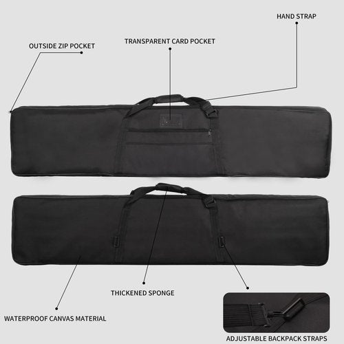 SPG Archery Recurve Bow Case for Longbow and Traditional Bow, 2 Sizes Longbow Bag Full Length Traditional Recurve Bow Cases for Youth and Adults with Pocket to Store Arrow Quiver (68 Inch)