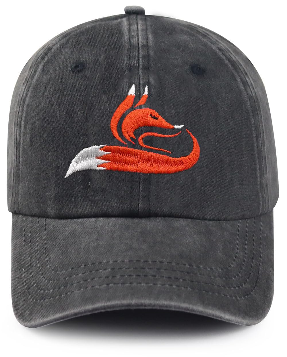 Fox Fashion Embroidered Hat for Men Women Cotton Dad Hat Baseball Cap Adjustable Unisex