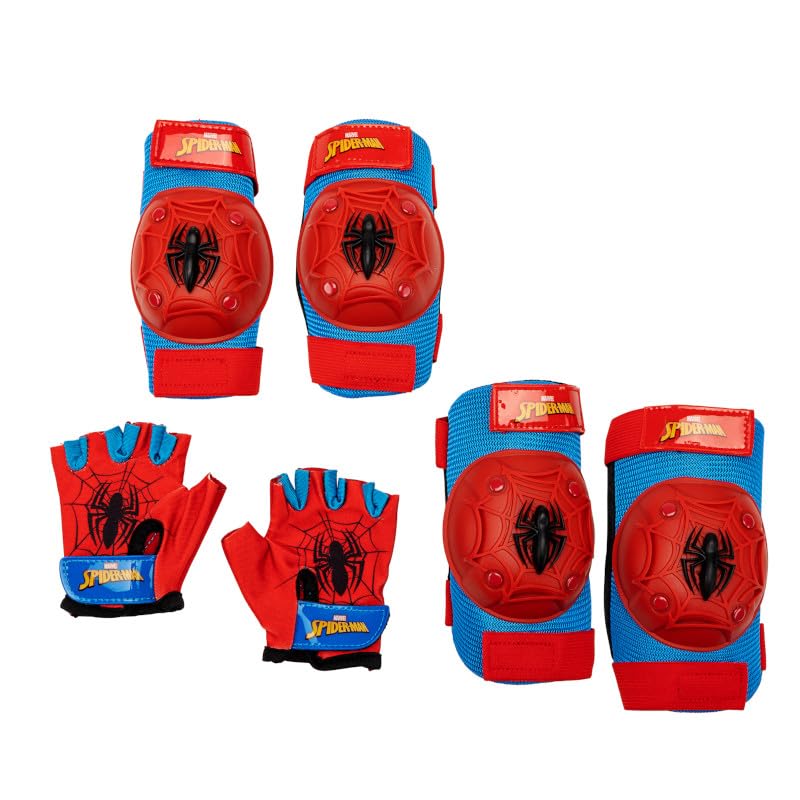 Spider-Man Child Bike Accessories - 3D Pad & Glove Set - Variations