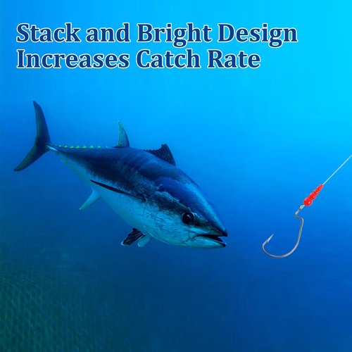 MAFIMOEA 150pcs Stacked Fishing Beads Plastic Fishing Bead Lure Tackle Tapered Bead Fishing for Trout Walleye Perch Spinner Rig Lure Making Supplies Saltwater Freshwater