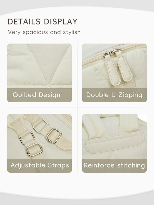 CLUCI Quilted Backpack for Women Mini Backpack Small Travel Backpack for Women Puffer Bag Lightweight Designer Bags