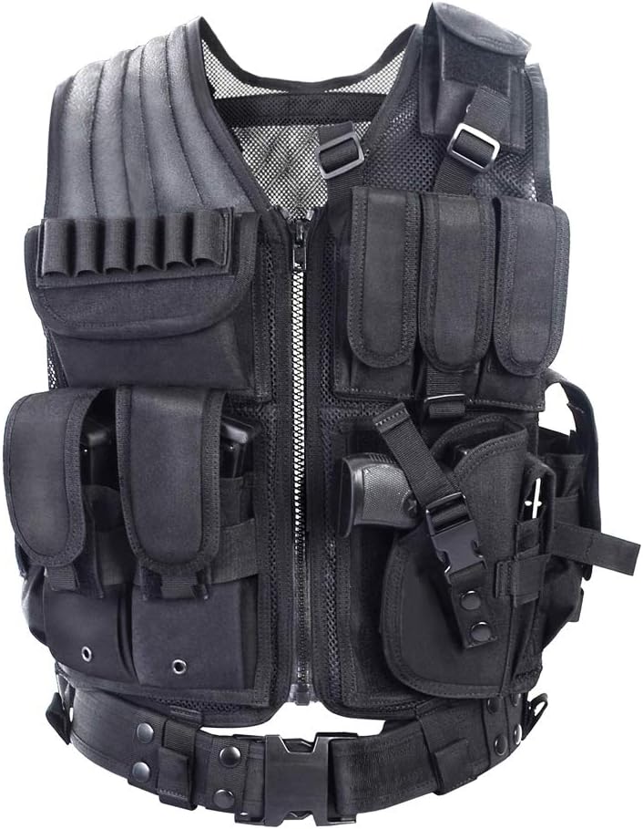 vAv YAKEDA Tactical Vest Outdoor Ultra-Light Breathable Training Airsoft Vest Adjustable for Adults