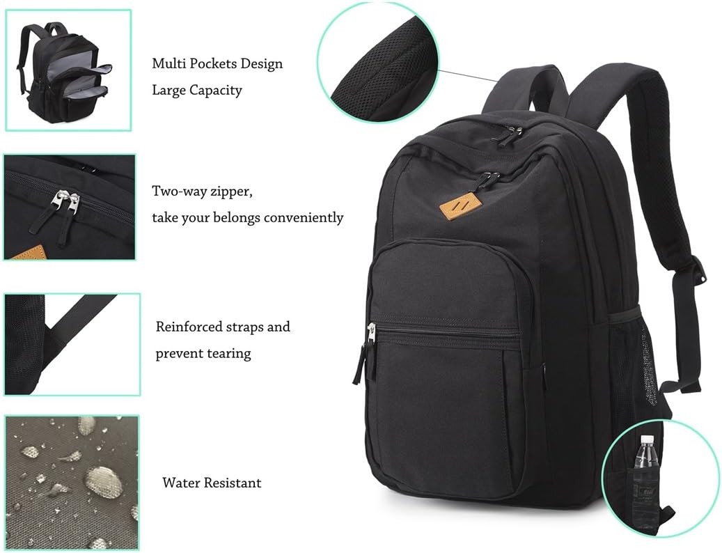 abshoo Classical Basic Travel Backpack For School Water Resistant Bookbag