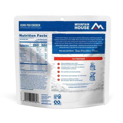 Mountain House Kung Pao Chicken | Freeze Dried Backpacking & Camping Food | Gluten-Free | 2 Servings