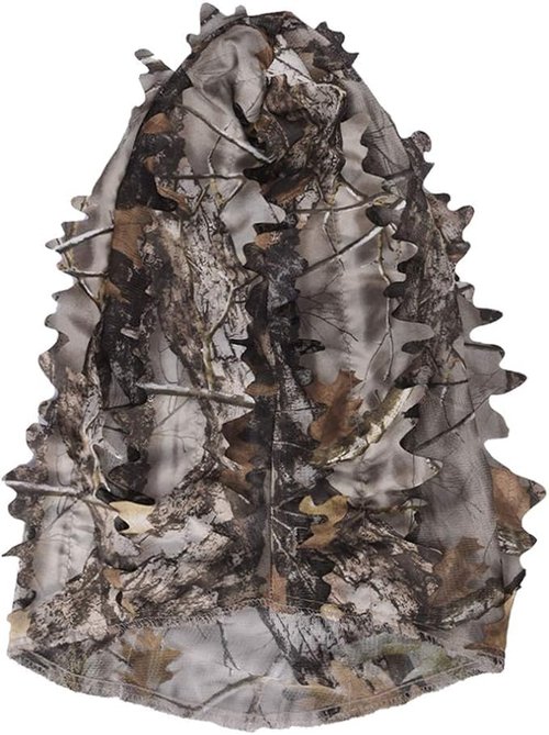 Waxaya Lightweight Camo Face Mask Hats Ghillie Camouflage Headwear 3D Leafy Full Cover Head Hood Turkey Hunting Accessories