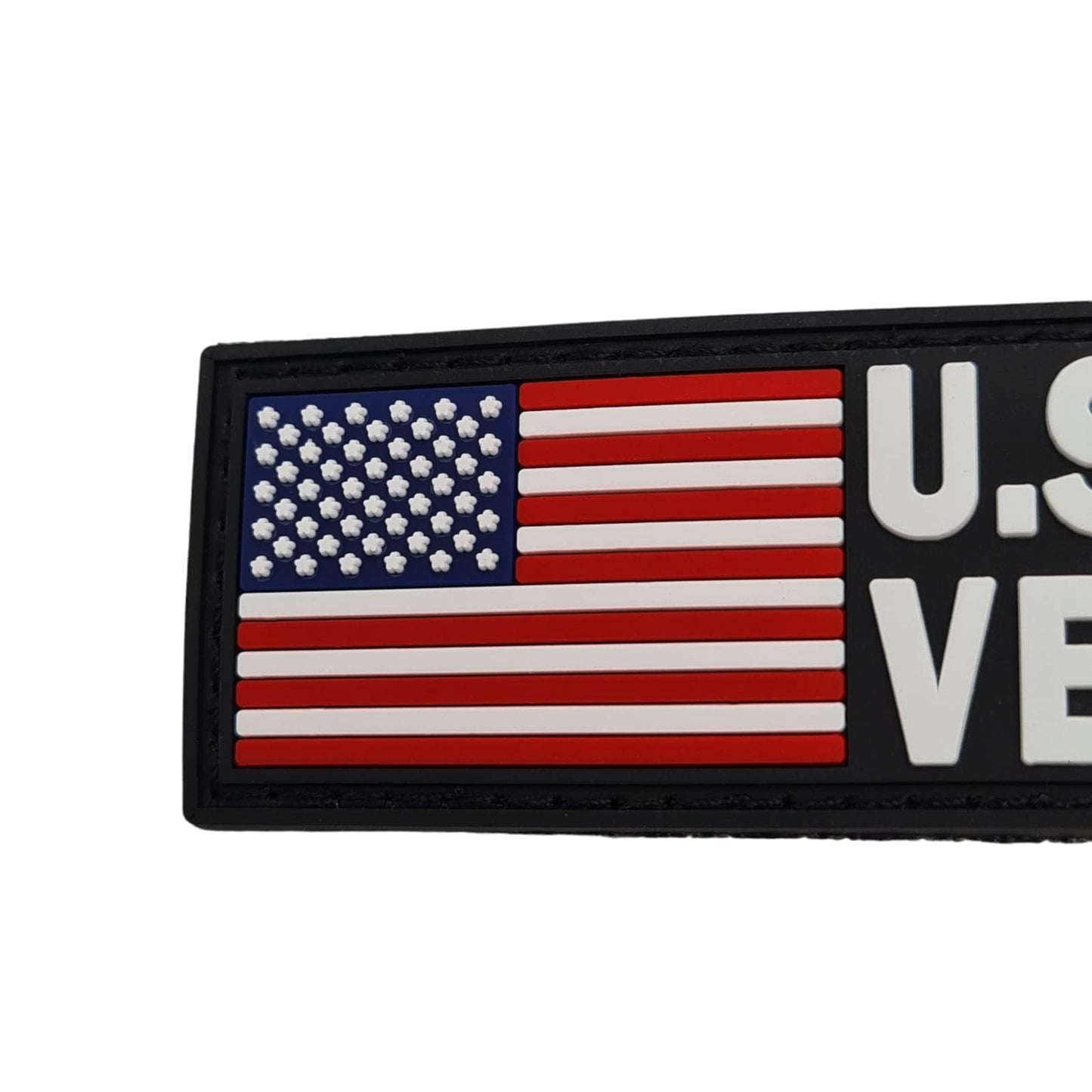 America US Army Veteran Vet PVC Patch (Black,Red and White)
