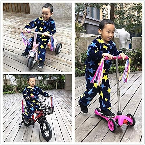 Kids Bike Bell & Streamers Set | 1 Bell & 2 Colorful Streamers | Pink, Red, Blue
