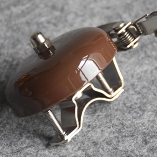 BBxunsless Bicycle Retro Dial Bell Aluminum Silver Coffee Brown 5.5 cm