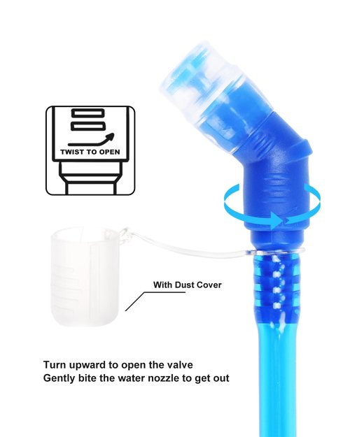 WRELS Hydration Bladder,Water Bladder for Hydration Pack,BPA-Free Leakproof Water Reservoir for Hiking Running Camping Cycling,1L