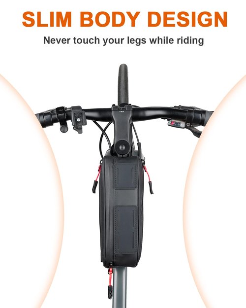 Danuosie Bike Frame Bag, Waterproof Bicycle Triangle Bag with 2 Side Pockets, Bike Storage Pouch, 3-in-1 Top Tube Bags for Phone, Cycling Tool Accessories Pack for MTB Mountain Road Bikes