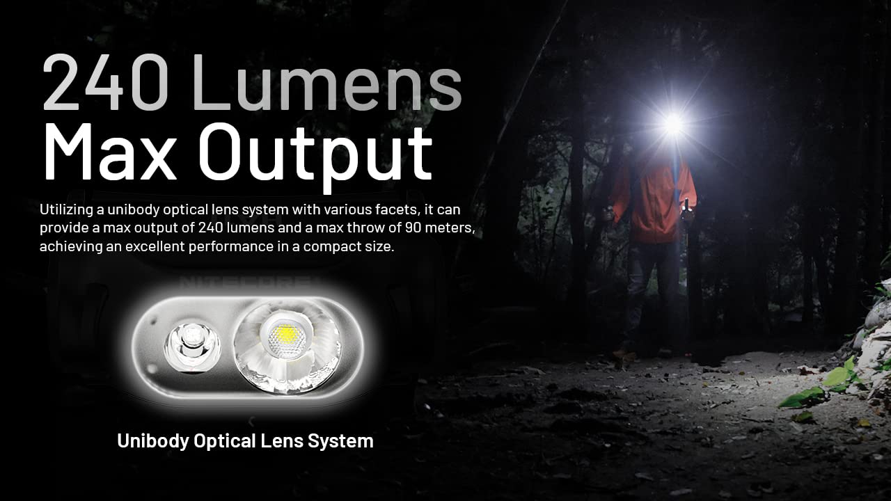 Nitecore HA11 Ultra Lightweight Dual Beam AA Headlamp- 240 Lumens