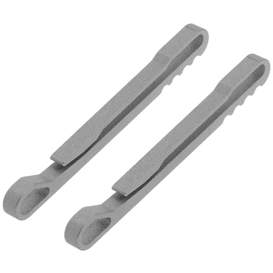 BESPORTBLE Titanium Alloy Keychain - Lightweight Grey Keyring for Keys Holding and Outdoor Use Durable Carabiner Clip