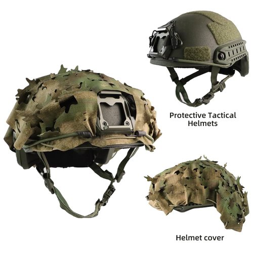 Tactical Helmet Cover Breathable Mesh Camo Camouflage Helmet Cover Great for Tactical Military Gear Combat Fast Helmet (FG)